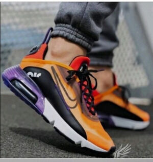 Nike Air Max 2090 Magma BV9977-800 Men's Shoes Sz 8 Orange Running Sneakers